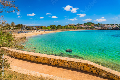 Fototapeta Naklejka Na Ścianę i Meble -  Mallorca Strand von Santa Ponsa Spanien Mittelmeer Insel