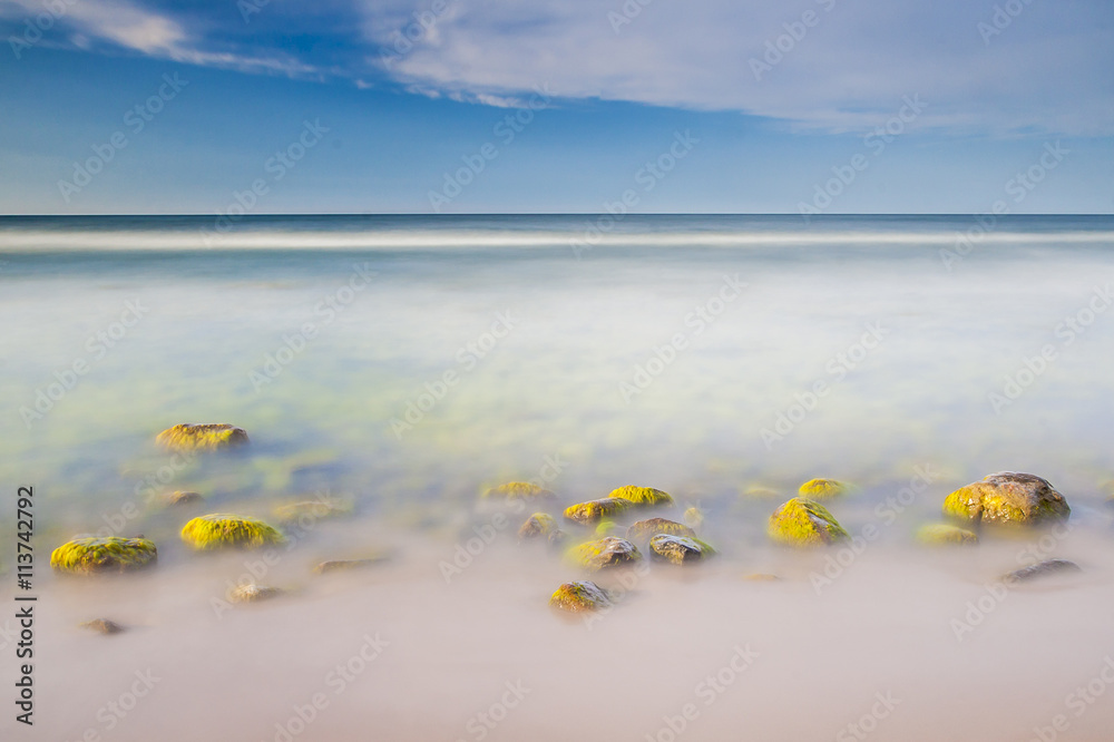 Obraz premium beautiful view of the Baltic Sea to the Polish town Rozewie