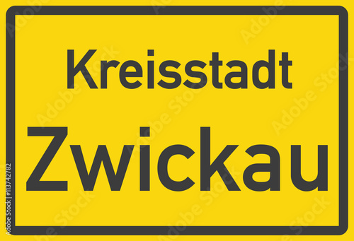 Ortstafel Kreisstadt Zwickau