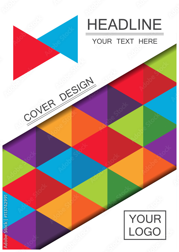 abstract color stripe cover