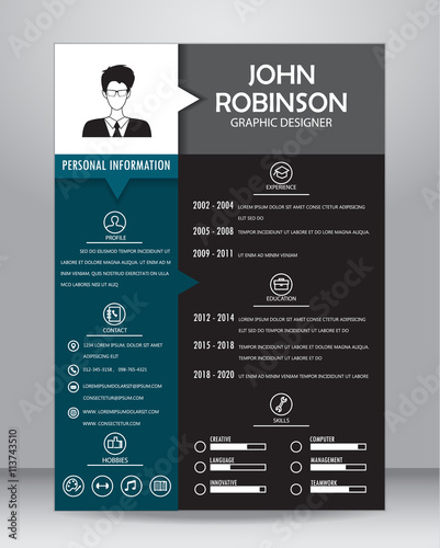 job resume template, vector