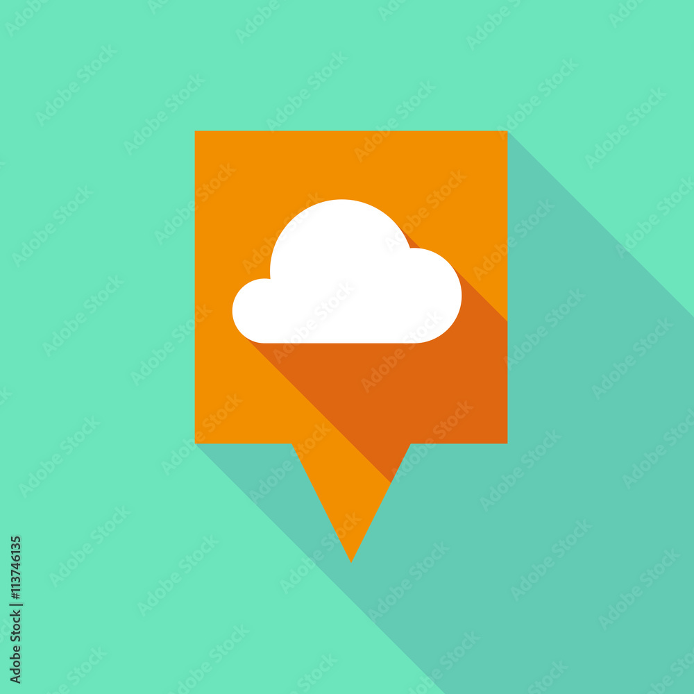 Long tooltip icon with a cloud Long tooltip icon with a cloud