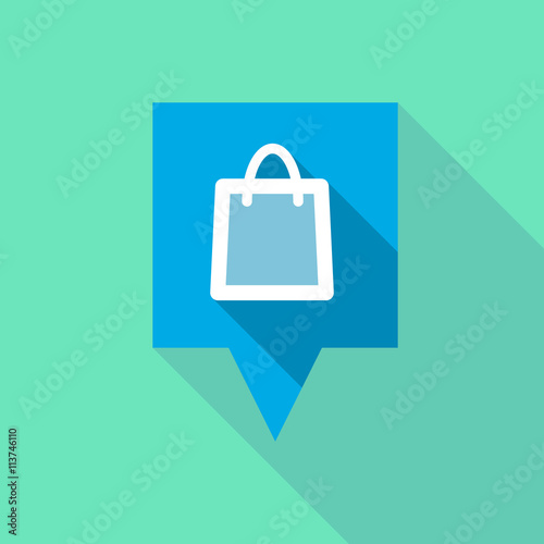 Long tooltip icon with a shopping bag