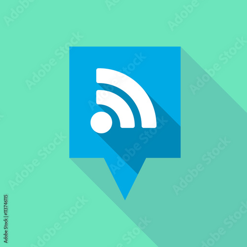 Long tooltip icon with an RSS sign