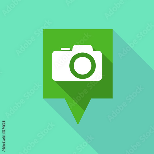 Long tooltip icon with a photo camera