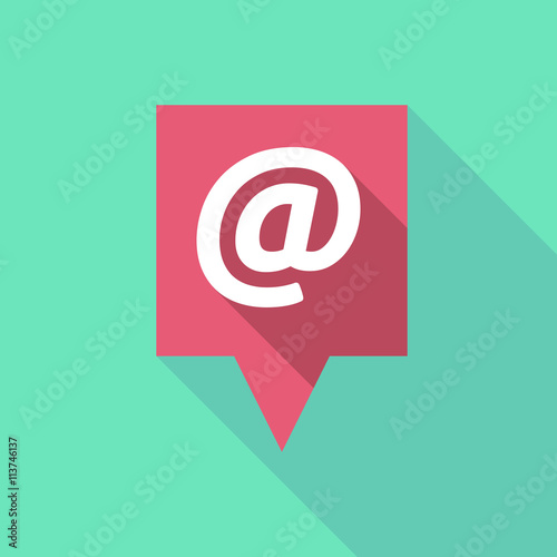 Long tooltip icon with an at sign