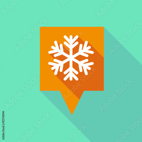 Long tooltip icon with a snow flake