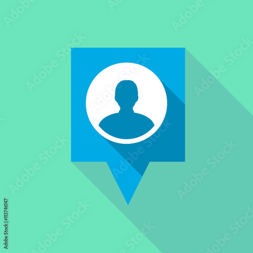 Long tooltip icon with a male avatar