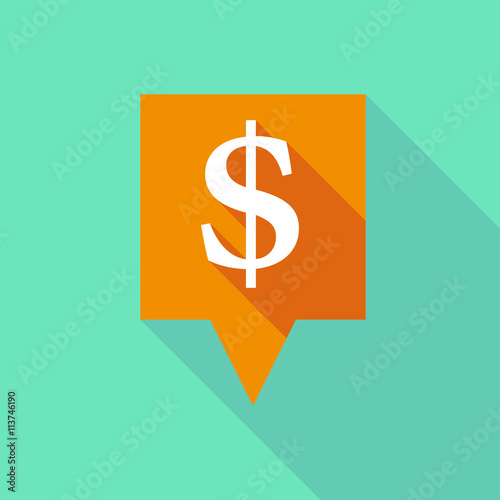 Long tooltip icon with a dollar sign
