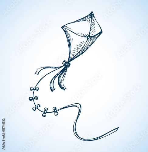 Kite. Vector drawing