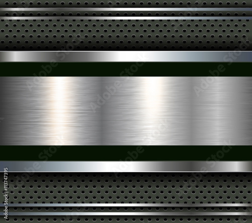 Background with aluminum metal plate bars