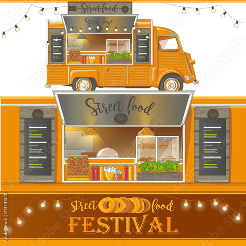 food truck isolated