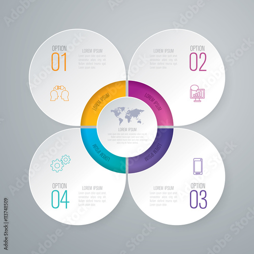 Infographic design template and business icons.