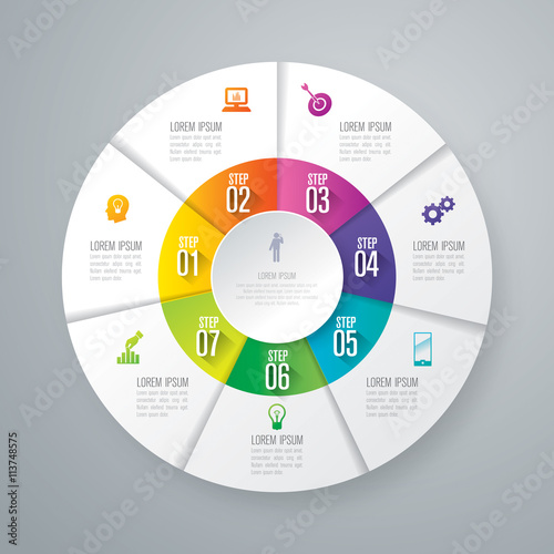 Infographic design template and business icons.