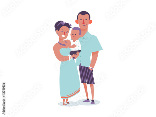 Happy young family