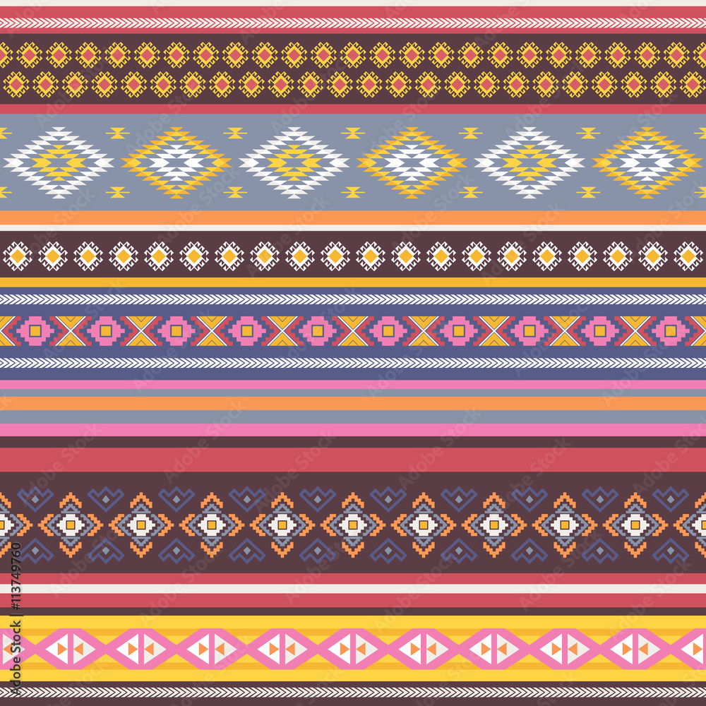 Ethnic seamless pattern with tribal aztec motives. Ethnic stylized abstract wallpaper. Aztec pattern.Vector background . Ethnic seamless pattern with tribal aztec motives. Ethnic stylized abstract wallpaper. Aztec pattern.Vector background .