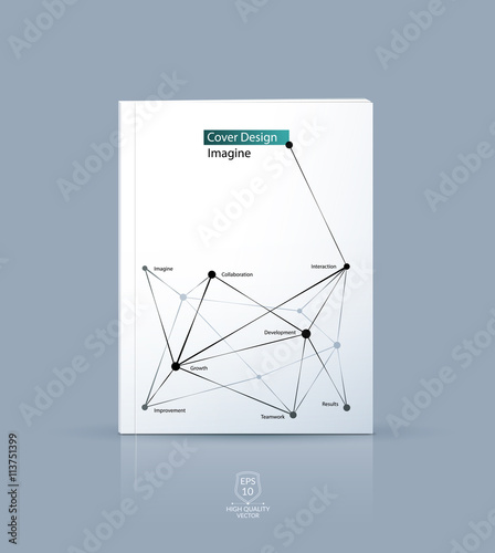 Brochure template, cover design annual report, flyer layout, lea