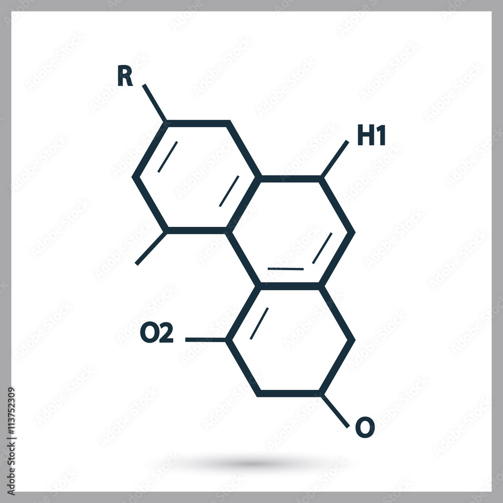 Chemical combination icon on the background Chemical combination icon on the background