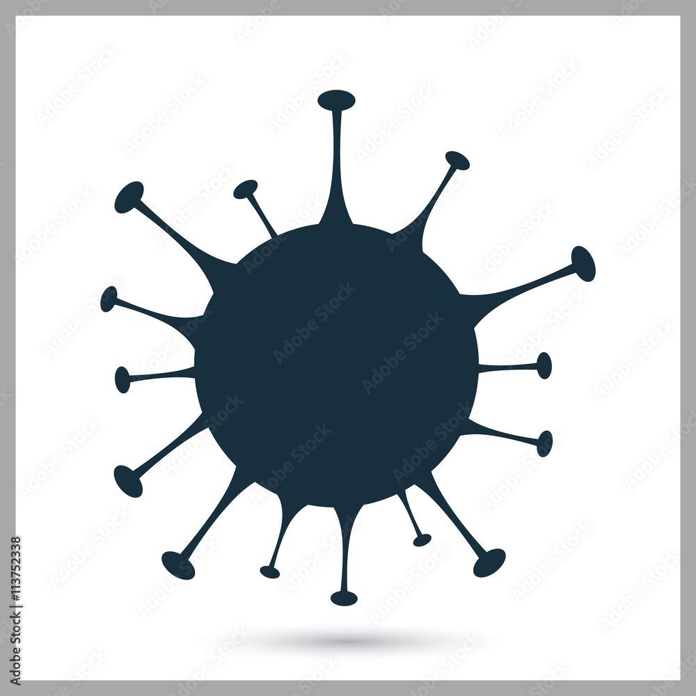 Virus icon on the background Virus icon on the background