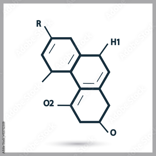 Chemical combination icon on the background