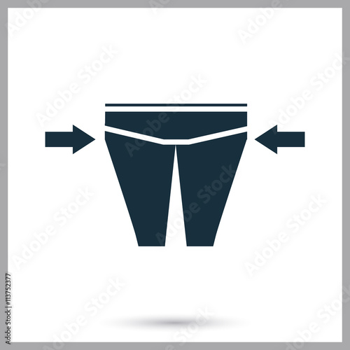 Free Download Waist loss icon on the background - GFXLoad