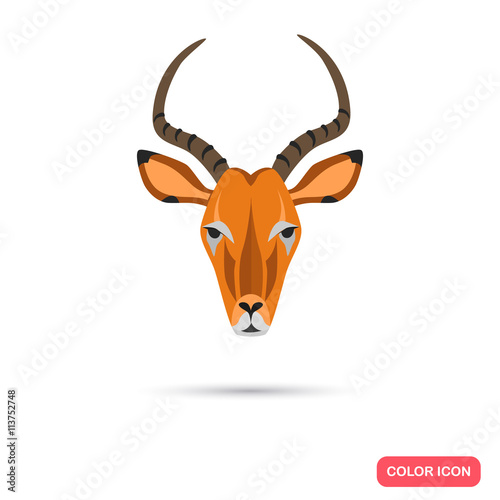 Chamois color flat icon