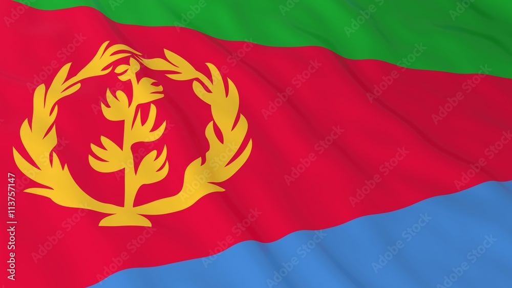 Eritrean Flag HD Background - Flag of Eritrea 3D Illustration Eritrean Flag HD Background - Flag of Eritrea 3D Illustration