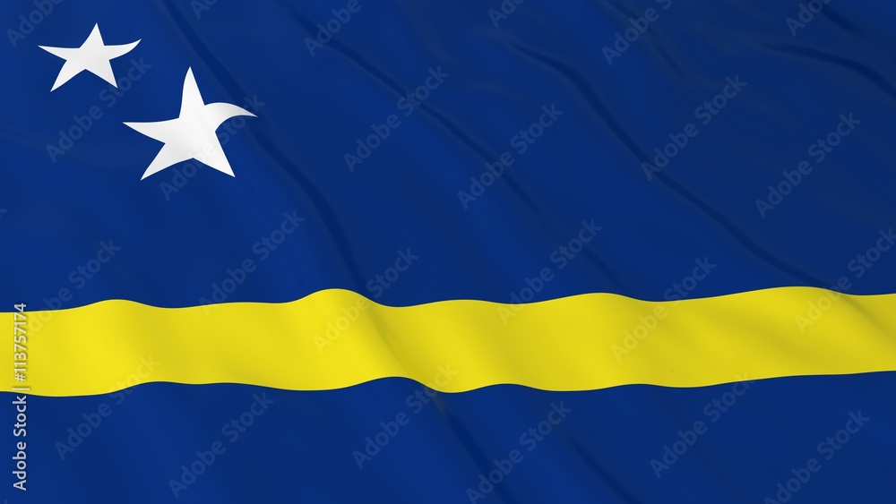 Curacaoan Flag HD Background - Flag of Curacao 3D Illustration