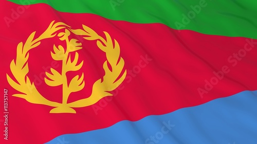Eritrean Flag HD Background - Flag of Eritrea 3D Illustration