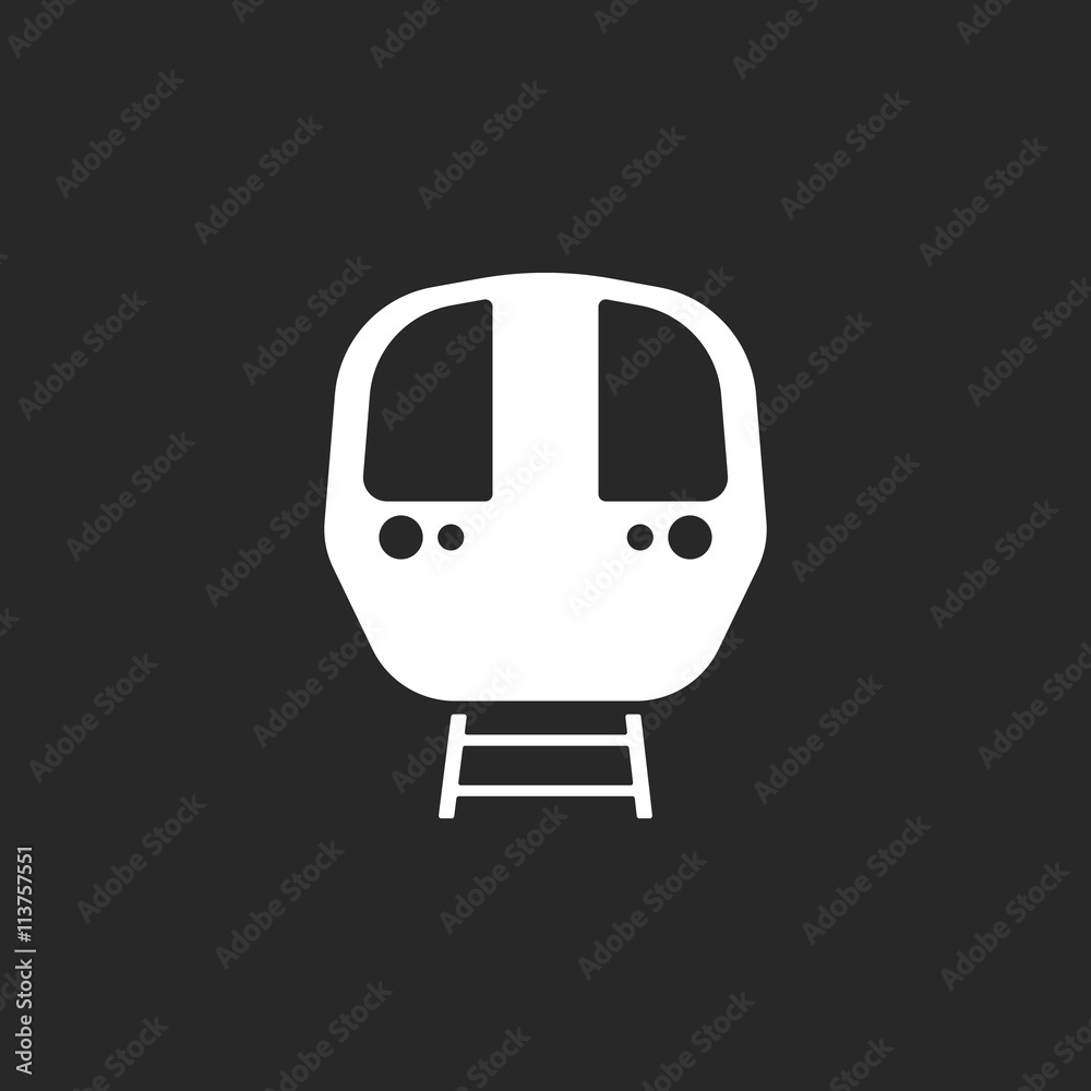 Passenger train sign simple icon on background Passenger train sign simple icon on background