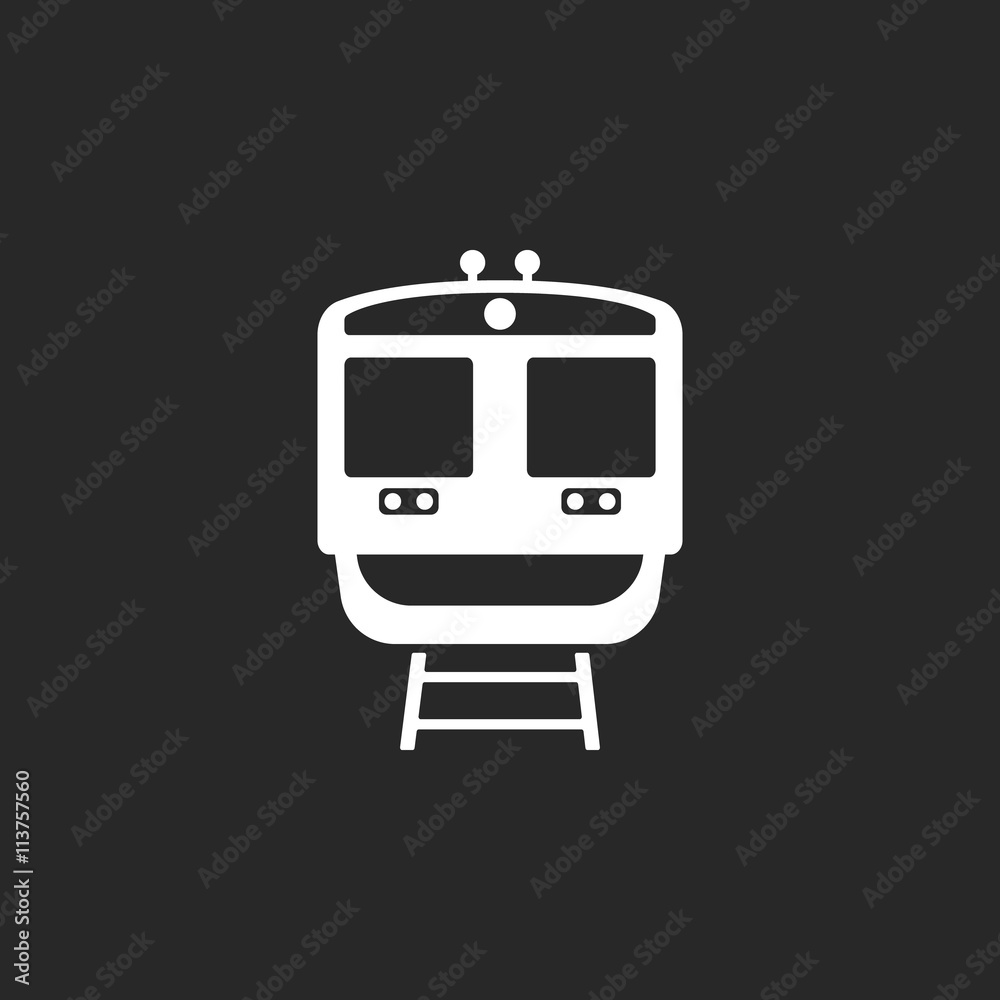 Metro train sign simple icon on background Metro train sign simple icon on background