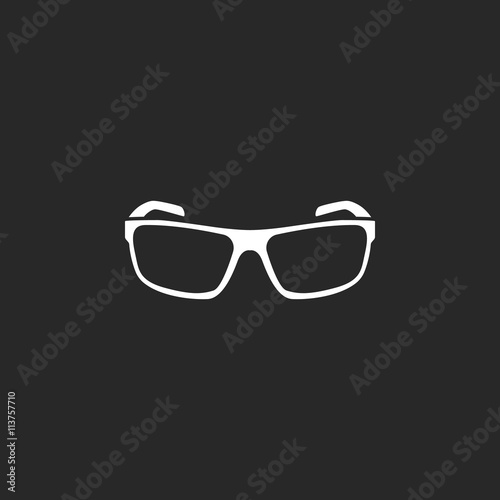 Fashion Sport sunglasses sign simple icon on background