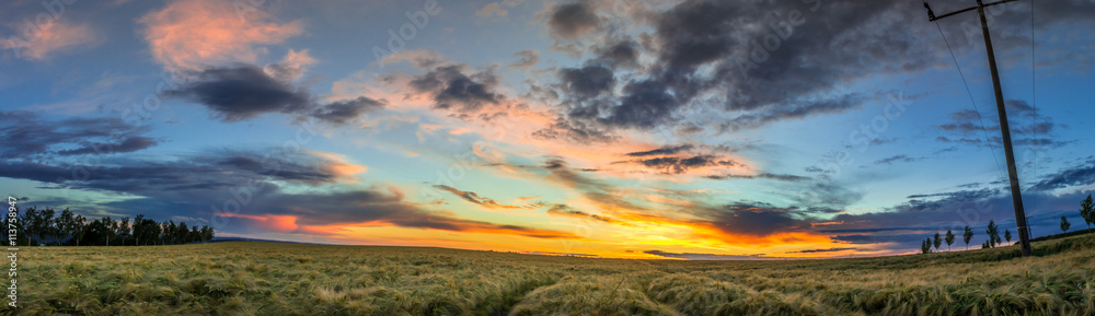 Fototapeta premium Landschaftspanorama - Sachsen, Deutschland.