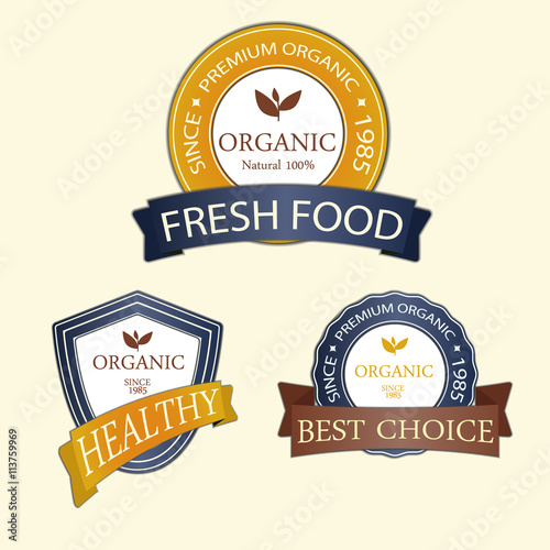 Organic and Genuine product premium labels. Many different style with space for your text.