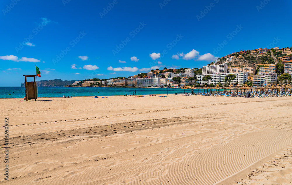 View to Sand Beach Majorca Santa Ponca Spain View to Sand Beach Majorca Santa Ponca Spain