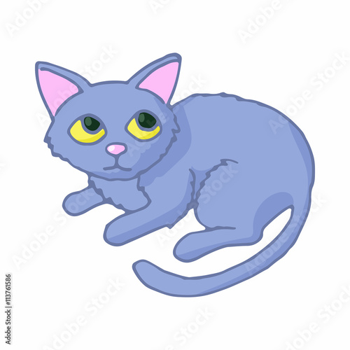 Cat icon  cartoon style