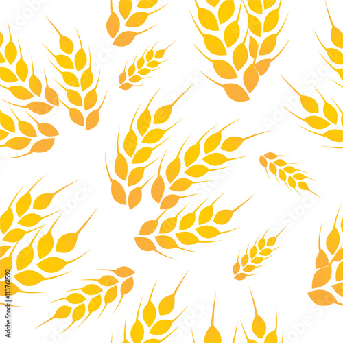 Wheat white-gold pattern vector