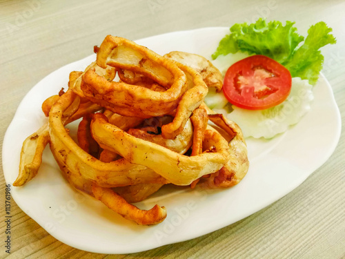 Seafood Dish (Thai Dish): Deep fried marinated Squid
