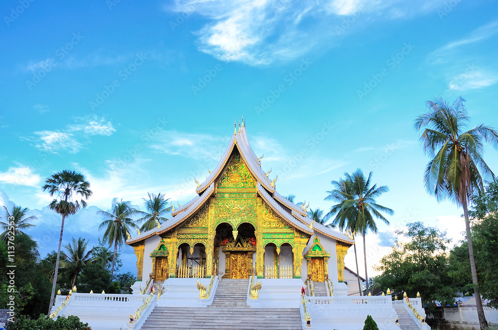 Buddhist Temple at Haw Kham (Royal Palace) complex in Luang Prabang (Laos)