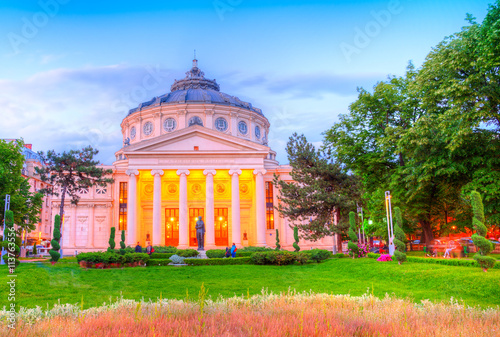 Famous Landmark of Enescu philharmonic - musical atheneum of Bucharest Romania photo
