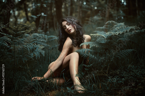 Cuadro en lienzo Dryad finds peace in the woods