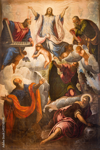 BRESCIA, ITALY - MAY 23, 2016: The Transfiguration of of the Lord painting in church Chiesa di Angela Merici by Tintoretto (1518 - 1549).