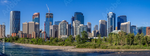 Calgary's skyline on a beautiful spring day. Calgary is the corporate centre of the oil industry in Canada. © Jeff Whyte