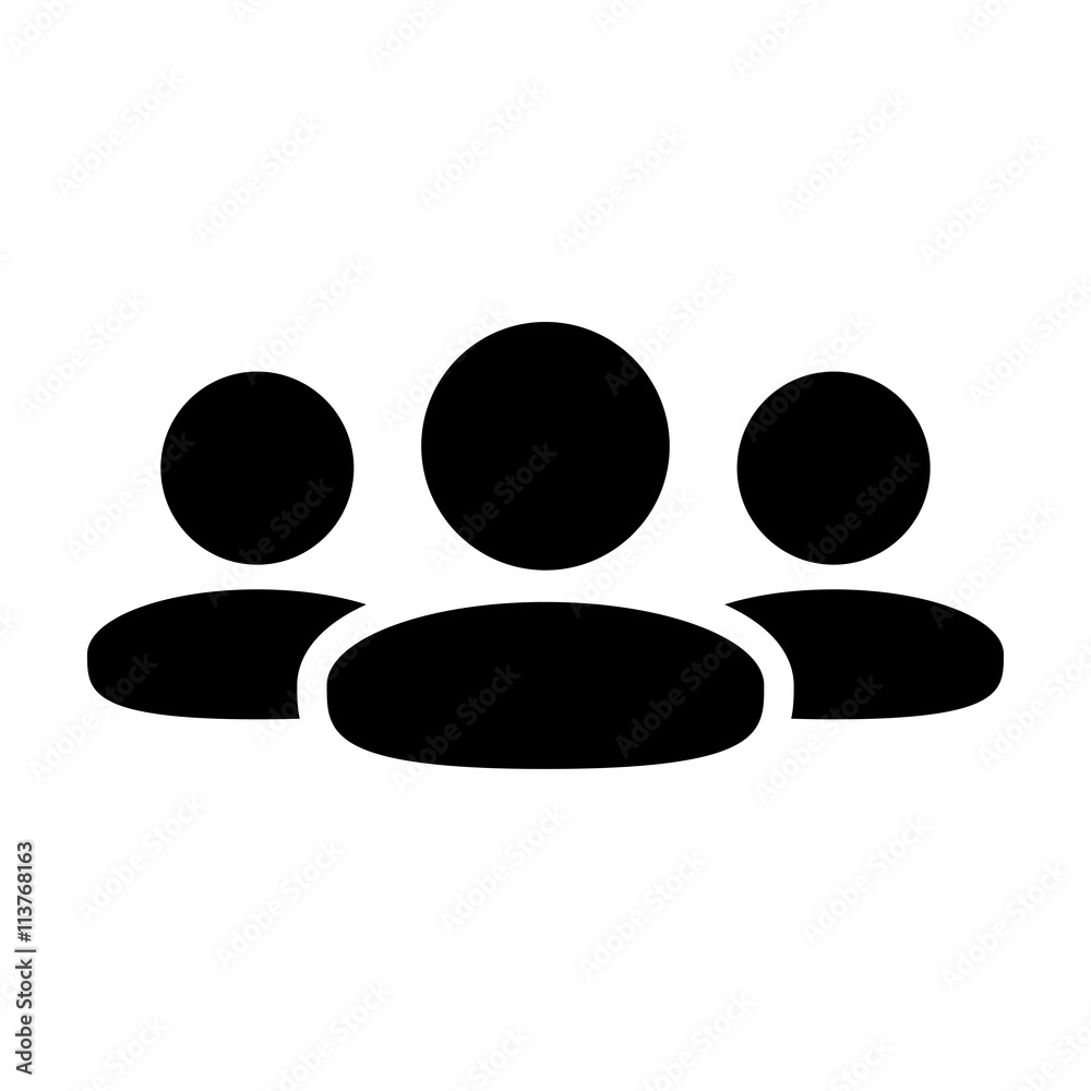 User Icon - Group, Team, Leader, Manager, Business, Management Icon in Glyph vector illustration