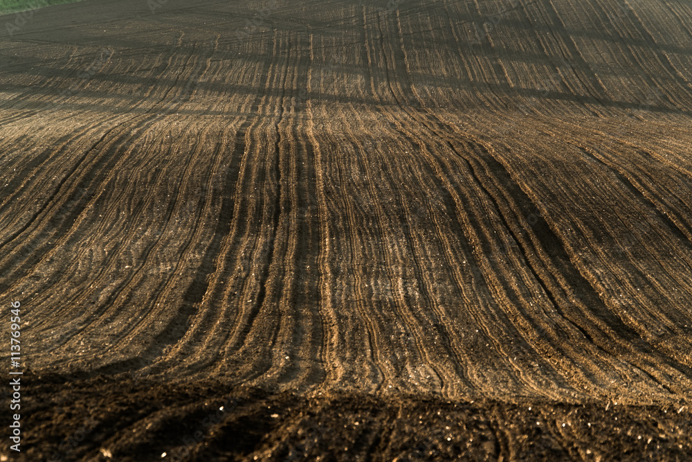 Plowed field in countryside in South Moravia Plowed field in countryside in South Moravia
