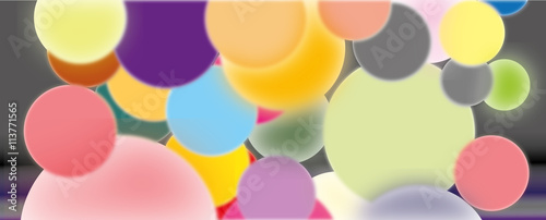 Bannière cercles de couleur