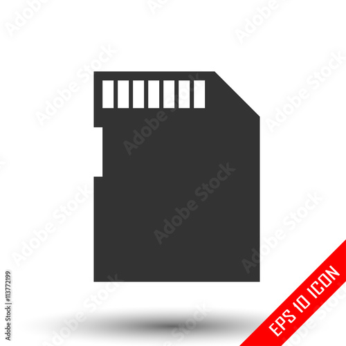 Memory card icon. Memory card EPS. SD Memory Card. Flash drive icon. Vector illustration.
