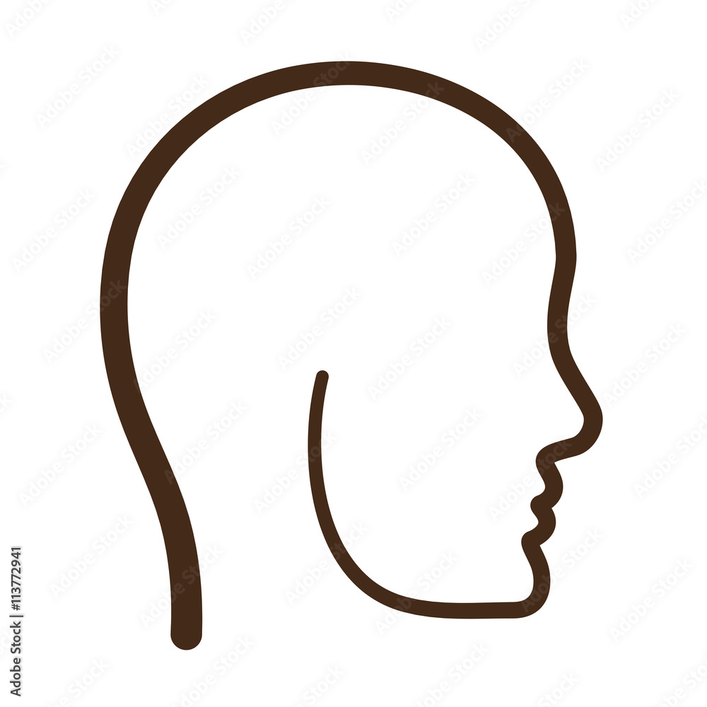 Head icon. Male face design. vector graphic Head icon. Male face design. vector graphic