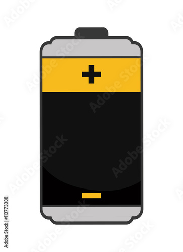 Battery icon. Energy design. vector graphic