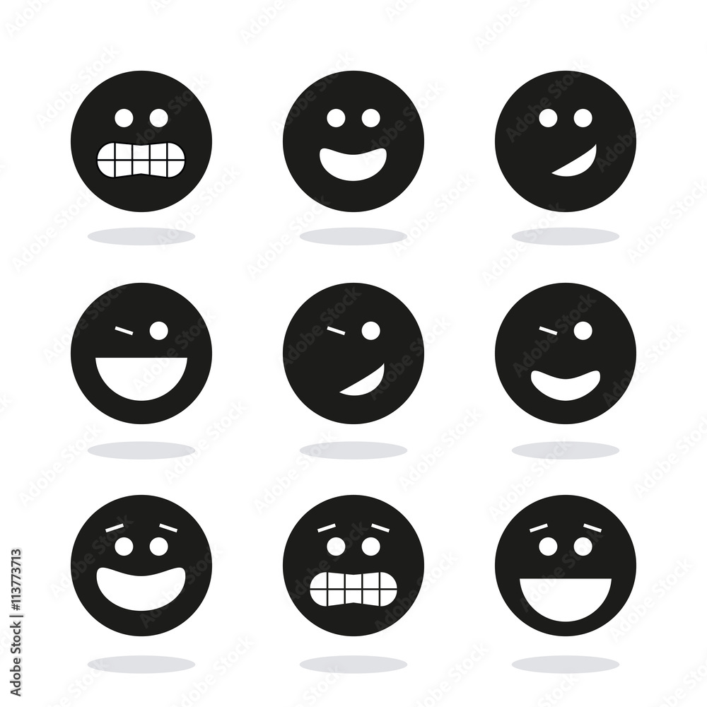 Fototapeta premium Face design. Cartoon icon. White background